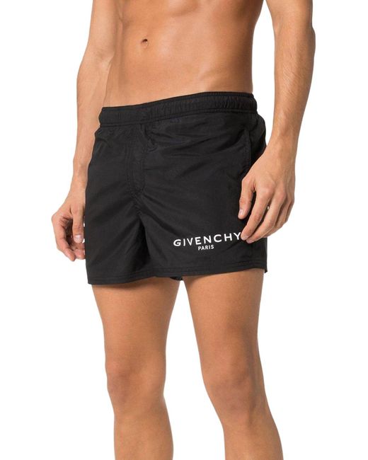 Givenchy Logo Drawstring Swim Shorts in Black for Men - Lyst