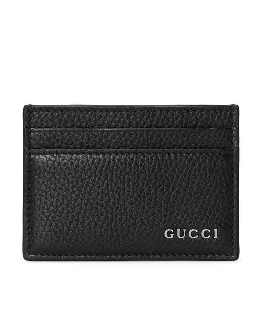 Gucci Black Card Holder With Logo for men
