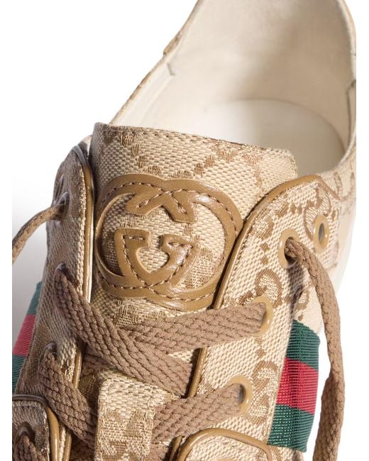 Gucci Natural Low Stretch Gg Sneakers for men
