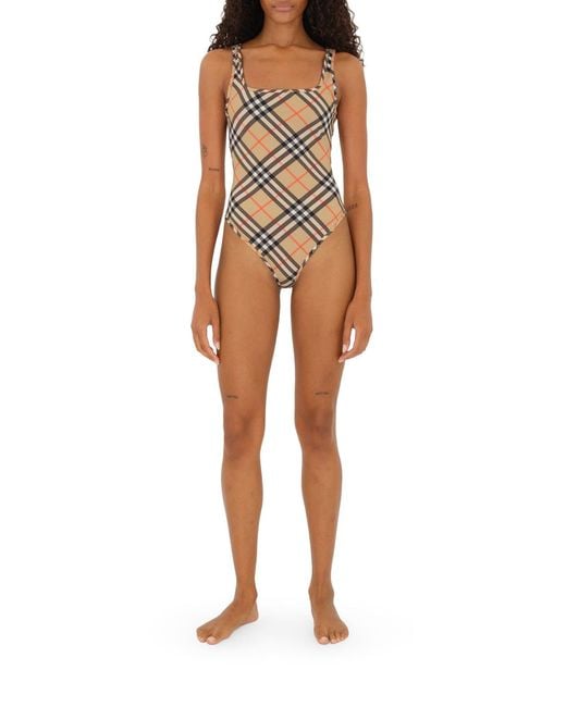 Burberry Multicolor Check Swimsuit