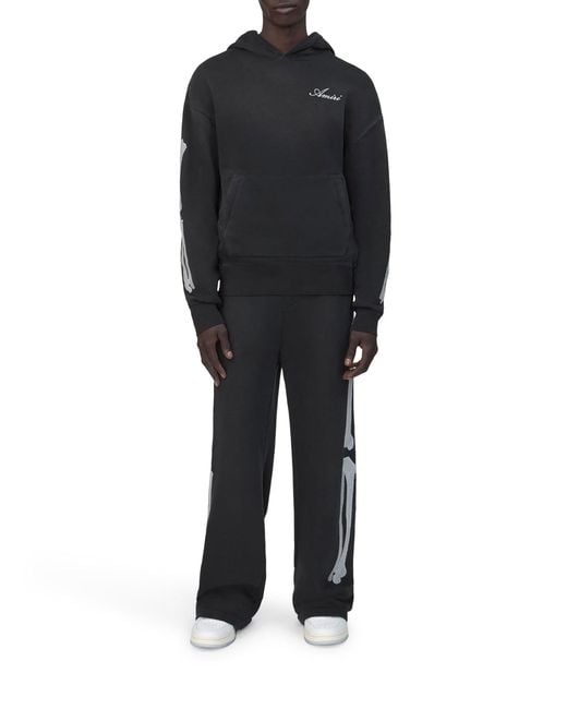 Amiri Blue Bones Oversized Hoodie for men