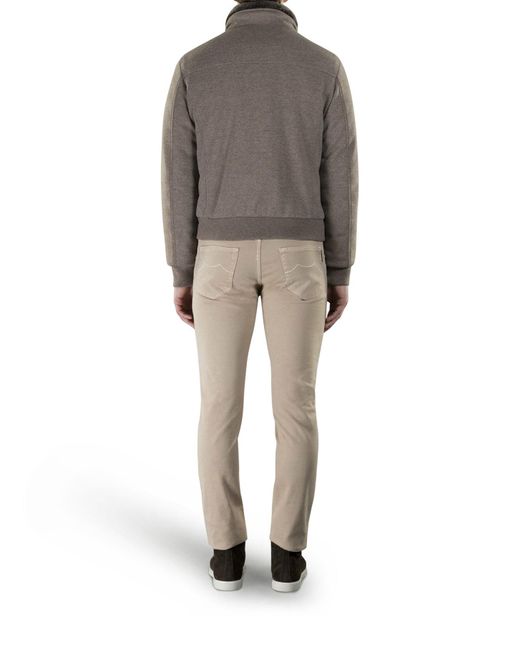 Bomber bellati di Moorer in Brown da Uomo