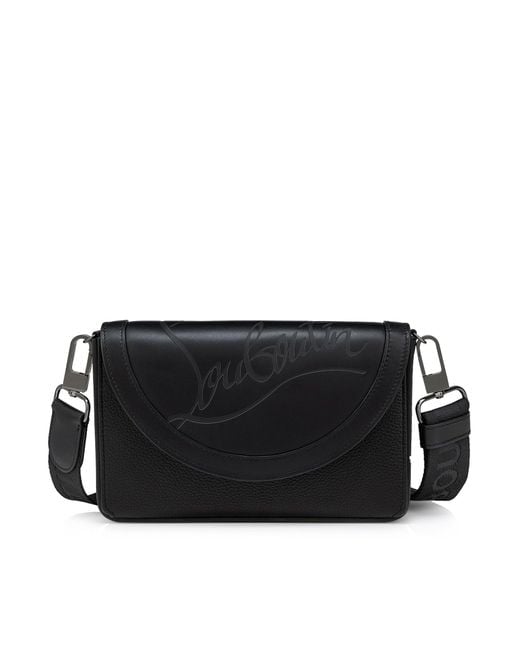 Louboutin Black Explorafunk Wallet With Chain for men