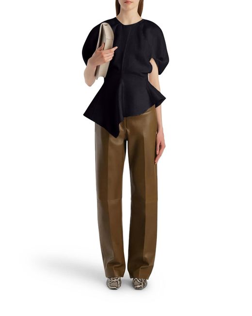 Khaite Black Rumi Linen Blend Top