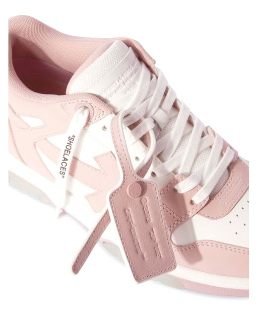 Sneaker out of office in pelle di Off-White c/o Virgil Abloh in Pink