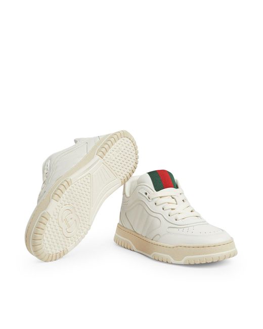 Gucci White Re-web Sneakers