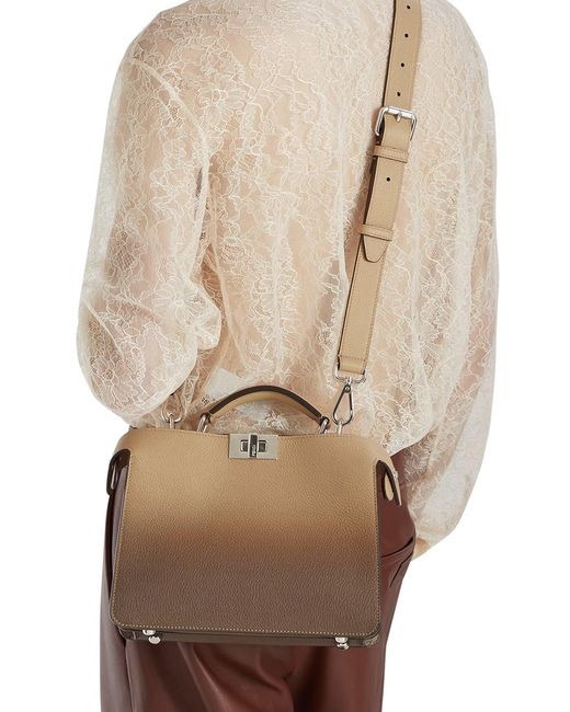 Fendi Brown Peekaboo Iseeu Small Leather Bag for men