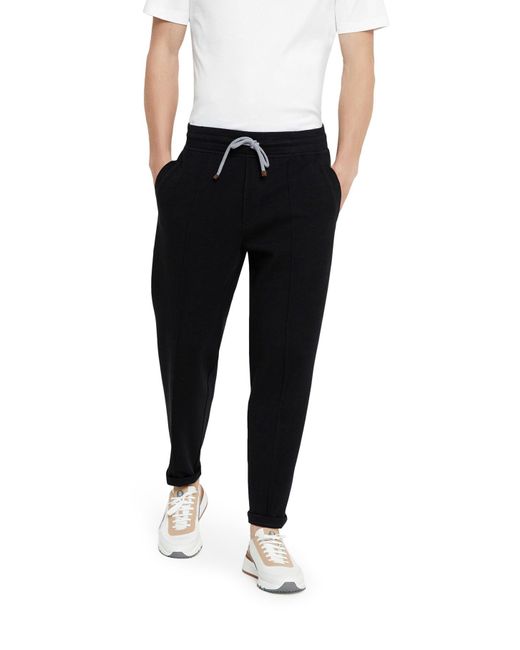 Brunello Cucinelli Black Drawstring-waist Track Pants for men