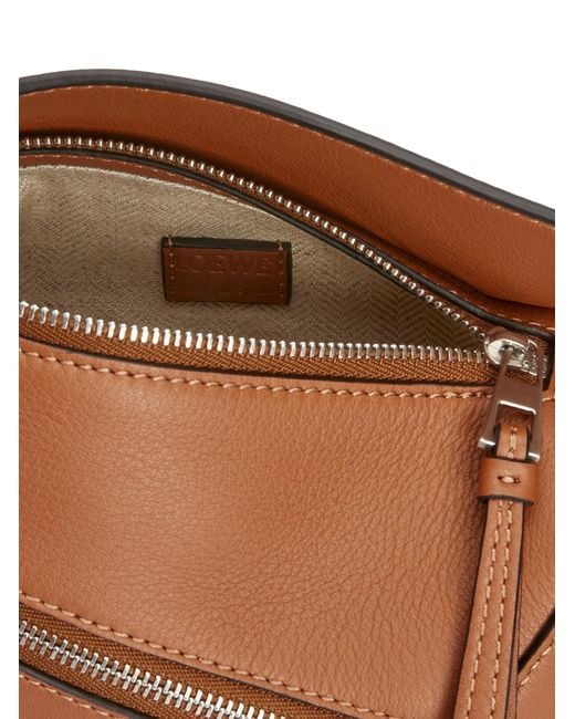 Loewe Brown Mini Puzzle Bum Bag In Classic Calfskin for men