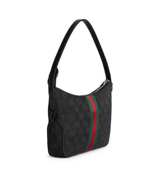 Gucci Black Lunetta Gg Fabric Crossbody Bag for men