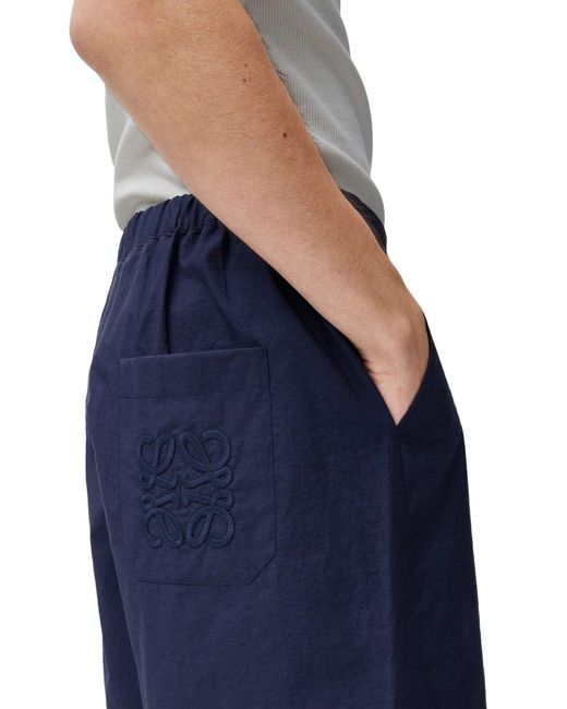 Loewe Blue X Paula's Ibiza Fluid Cotton Poplin Shorts for men