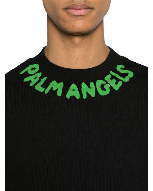 Palm Angels Black Round Neck Sweatshirt for men