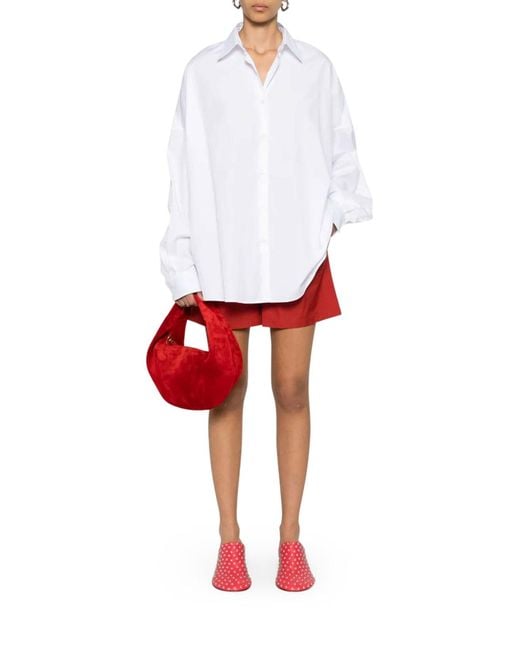 Camicia in cotone oversize di Dries Van Noten in White