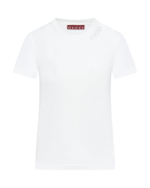 Gucci White Lightweight Cotton Jersey T-shirt