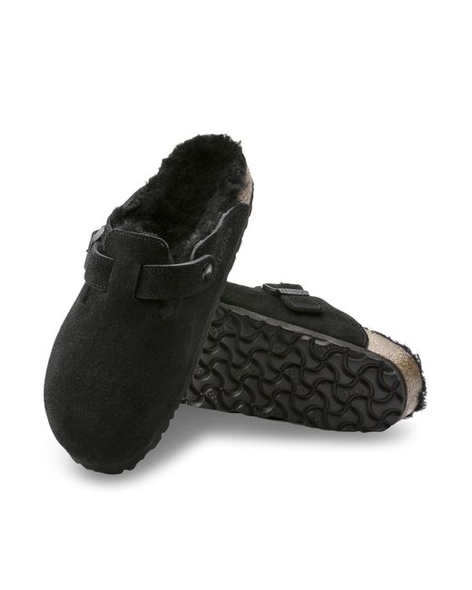 Birkenstock Black Lamb Fur Boston