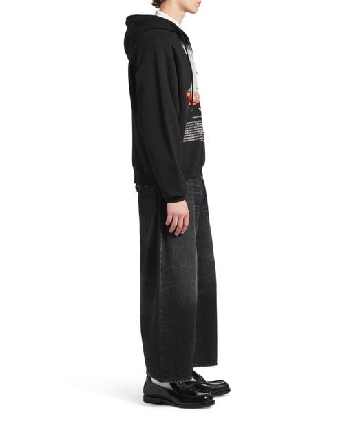 Balenciaga Blue The Door Oversized Zip Sweatshirt for men