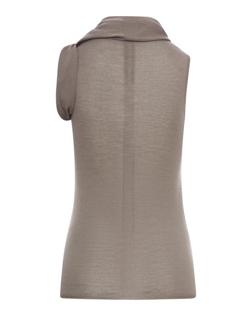 Top con design a incrocio di Rick Owens in Gray