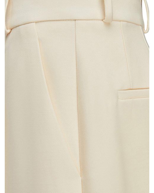 Dior White Flared Wool And Silk Trousers