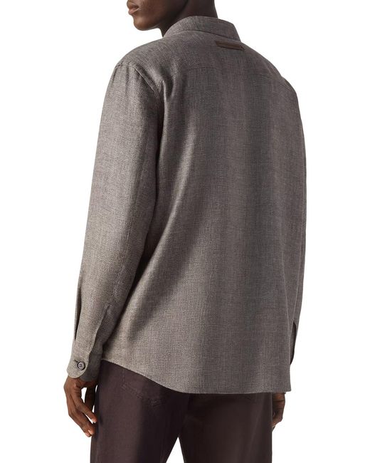 Zegna Gray Overshirt for men