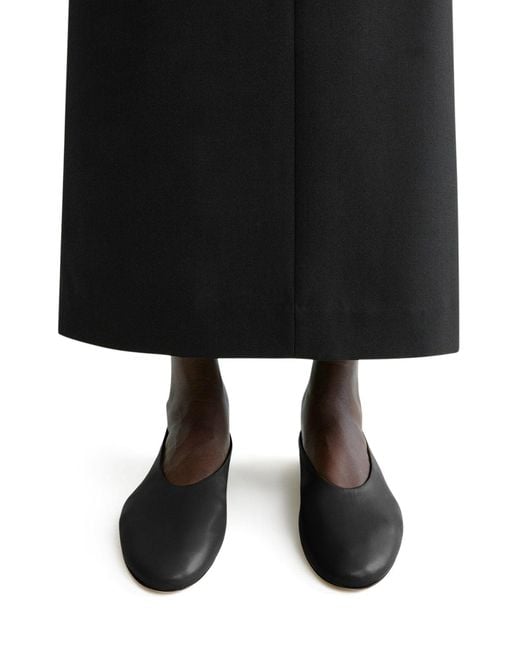 Totême Black Nappa Slip Ballet Flat