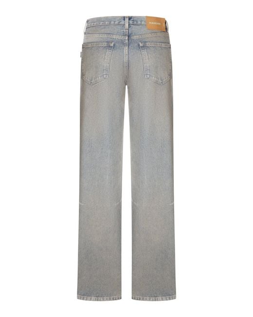 Haikure Gray Wide Leg Denim Jeans