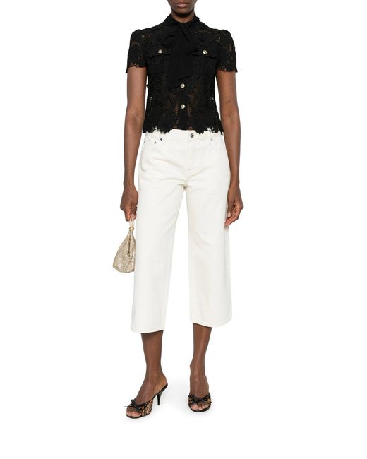 Self-Portrait Black Top With Neck Ties