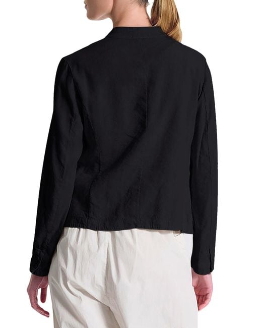 Transit Blue Stretch Linen Blend Jacket