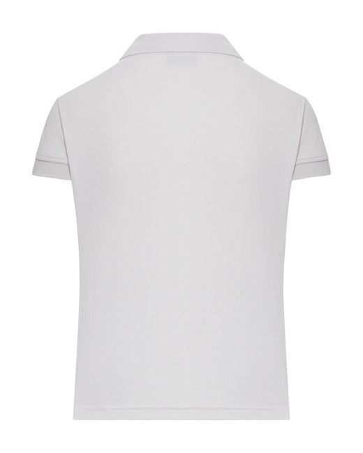 Balenciaga White Cotton Pique Polo Shirt With Sport Icon Logo