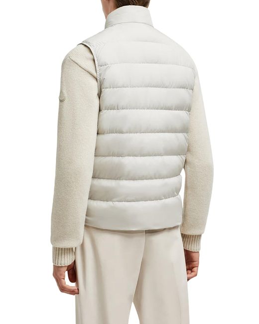 Gilet imbottito treompan di Moncler in White da Uomo