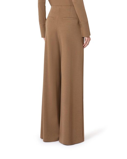 Max Mara Pure Brown Wool Jersey Trousers