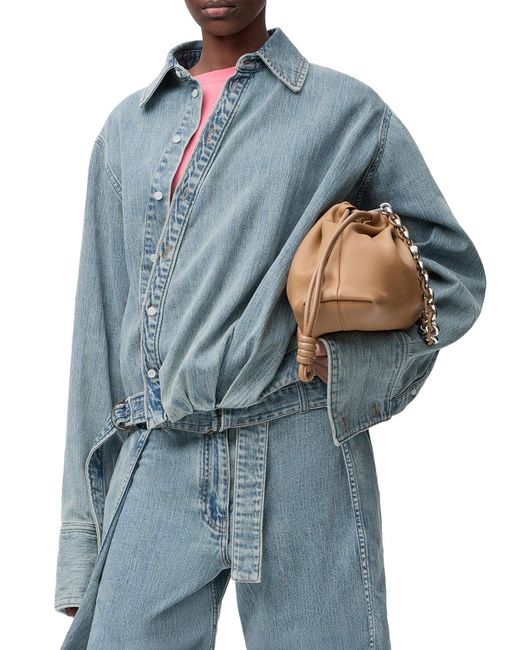 Loewe Blue Draped Denim Shirt