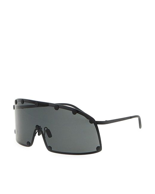 Rick Owens Gray Geometric Shielding Sunglasses for men