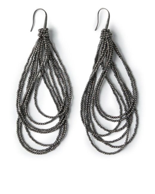 Brunello Cucinelli Black Earrings Jewellery