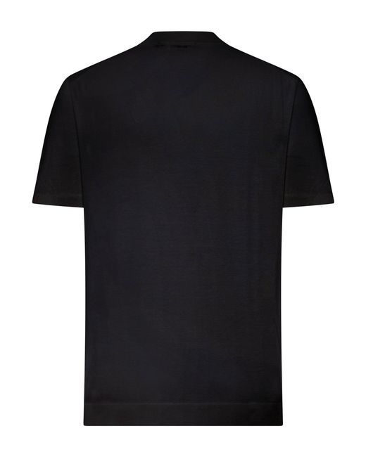 Roberto Collina Black Cotton Turtleneck for men