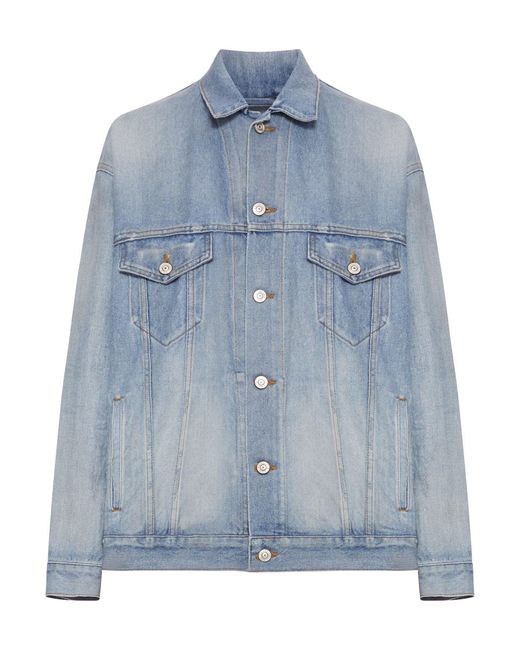 Balenciaga Blue Regular Fit Denim Jacket