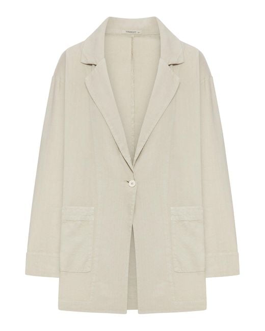 Transit White Single-Breasted Blazer