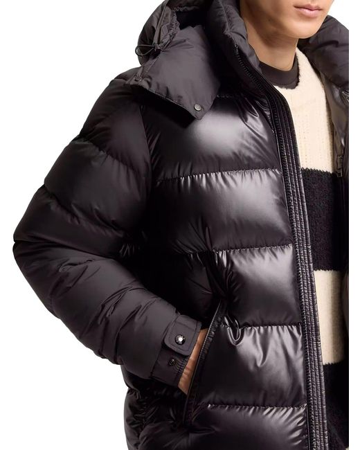Piumino corto maya con cappuccio di Moncler in Gray da Uomo