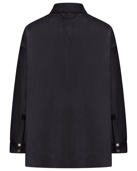 Salvatore Santoro Blue Suede Overshirt