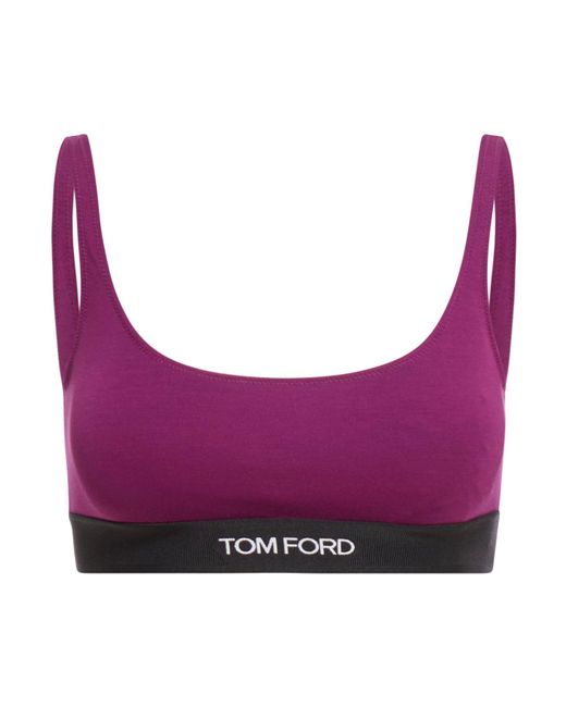 Bralette con logo di Tom Ford in Purple