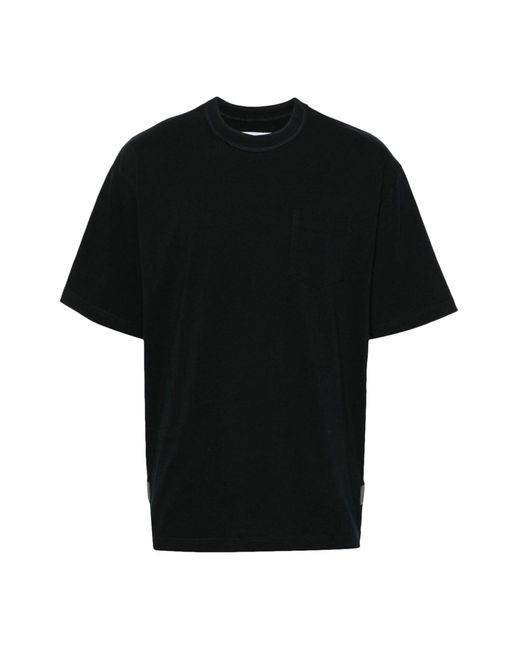 T-shirt in jersey di cotone di Sacai in Black da Uomo