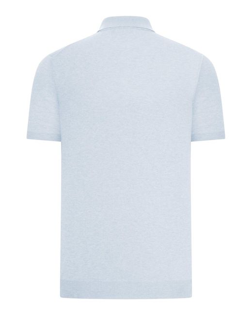 Nome G White Short-Sleeved Cotton Tennis Polo for men