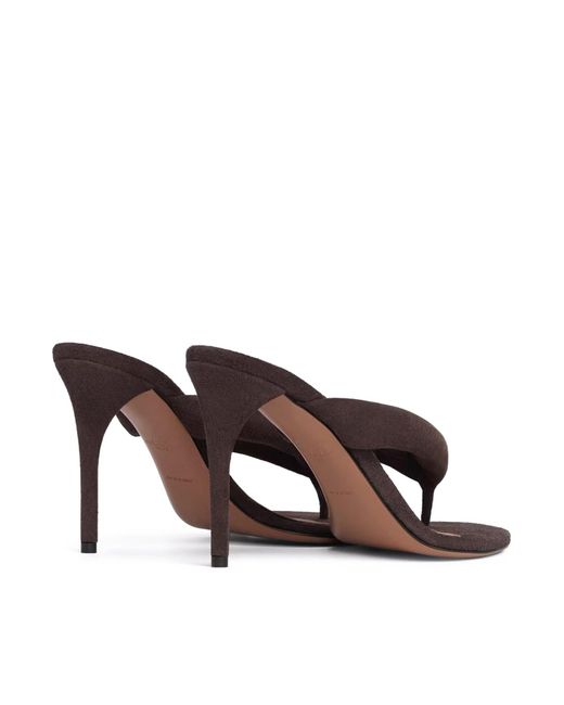 Alaïa Brown Suede Heel Sandals