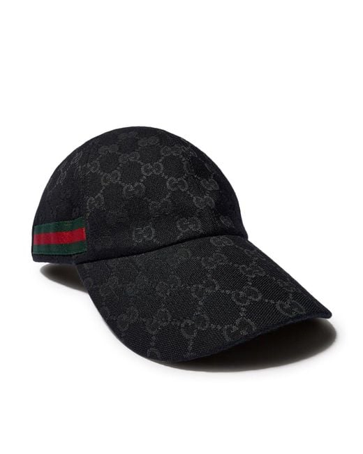 Gucci Black Web Baseball Cap for men