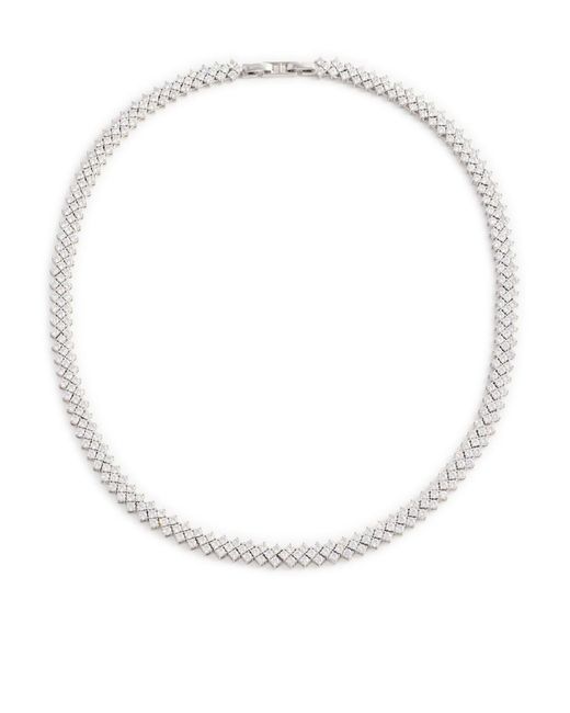 Self-Portrait White Crystal Necklace