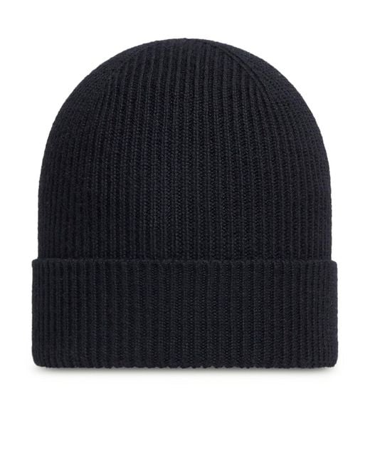 Moncler Blue Logo Wool Hat for men