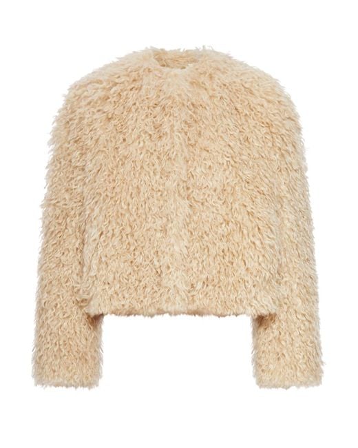 Tagliatore Natural Cropped Fur Jacket