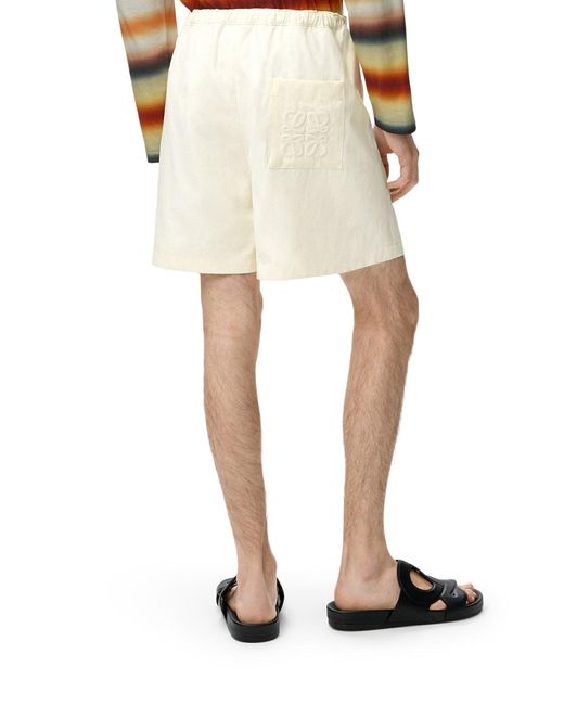 Loewe White X Paula's Ibiza Fluid Lyocell Shorts for men