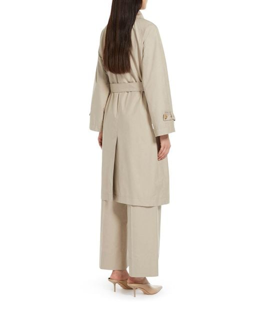 Max Mara The Cube Natural Single-breasted Trench Coat In Water-repellent Twill