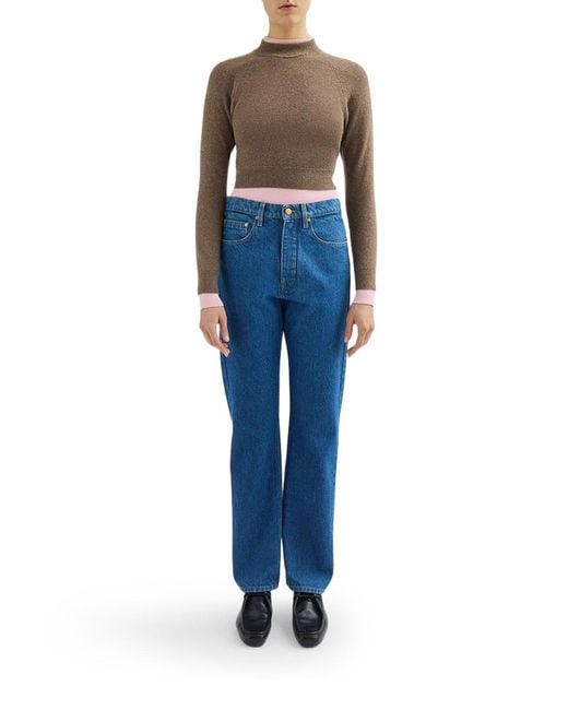 Jil Sander Blue Regular-Fit Flare Jeans