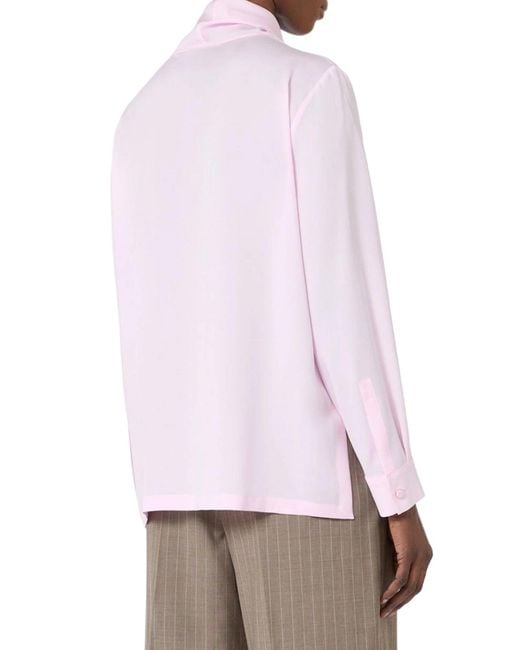 Max Mara Pink Silk Charmeuse Blouse
